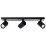 Brilliant Marty Lampa sufitowa Aluminium Piaszczysty Czarny 15W 1050lm - 830 Ciepła Biel | W Tym 3x GU10