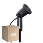 Opakowanie 6x Nordlux Kolec Light Aluminium Czarny | Nadaje Się Do GU10