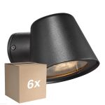 Opakowanie 6x Nordlux Aleria Światło Ścienne Metal Czarny | IP44 - Nadaje Się Do GU10