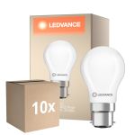Opakowanie 10x Ledvance Classic LED B22 Gruszka Matowy 3.4W 470lm - 827 Bardzo Ciepła Biel | Zamienne 40W