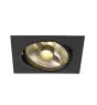 SLV New Tria 1 Spot Aluminium Czarny Plac | Aukko 150mm - Nadaje Się Do 1x GU10 (AR111) 