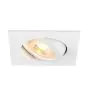 SLV New Tria 68 Spot Aluminium Valkoinen Plac | Aukko 68mm - Nadaje Się Do 1x GU10 