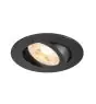 SLV New Tria 68 Spot Aluminium Czarny Okrągła | Aukko 68mm - Nadaje Się Do 1x GU10 