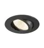 SLV New Tria Uniwersalny 68 Spot Aluminium Czarny Okrągła 8.6W 600lm 60D - 925-930-940 CCT | Aukko 68mm -  Najlepsze Renderowanie Kolorów - Ściemnianie 