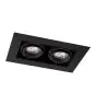 Noxion Wpuszczany Spot bezszkieletowy Pro 2x MR16 uchylny Czarny | Aukko 181x97mm - GU10 Trzonek